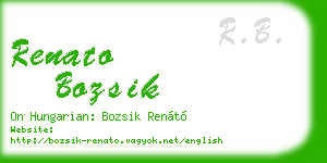renato bozsik business card