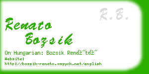 renato bozsik business card